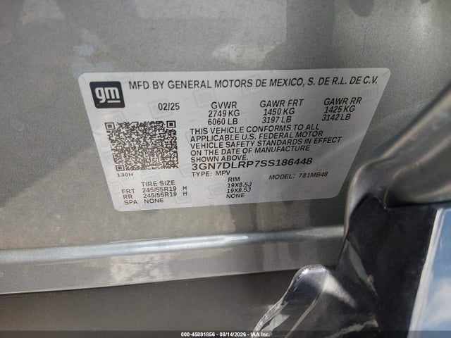 Chevrolet Equinox Ev Lt 2025 3GN7DLRP7SS186448 Image 9