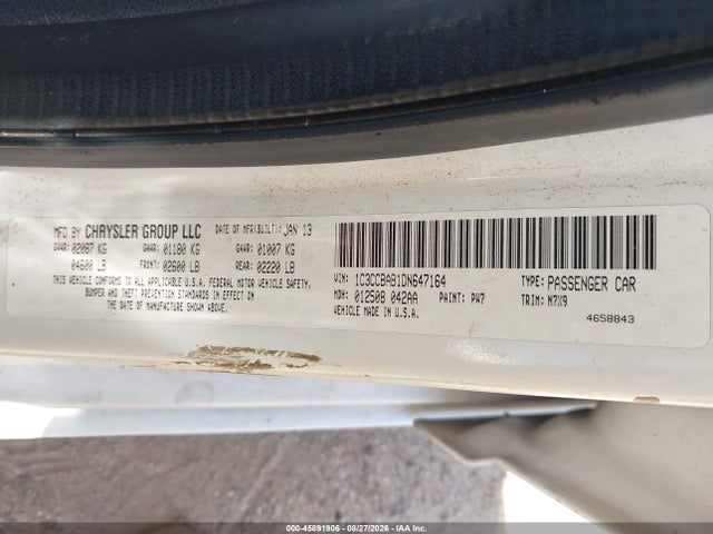 45891906 :رقم المزاد ، 1C3CCBAB1DN647164 vin ، 2013 Chrysler 200 Lx مزاد بيع