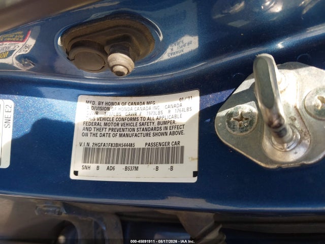 Aukcja sprzedaży 2011 Honda Civic Ex, vin: 2HGFA1F83BH544485, numer aukcji: 45891911