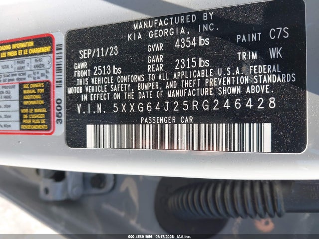 5XXG64J25RG246428 KIA K5 Gt-line