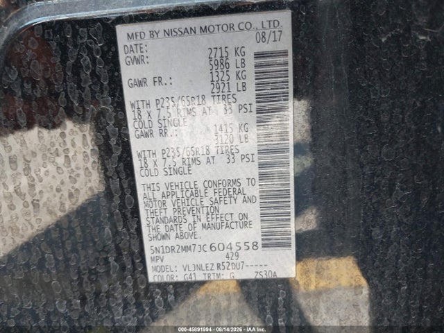 Nissan Pathfinder Sv 2018 5N1DR2MM7JC604558 Image 9