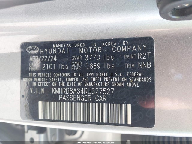 Hyundai Venue Se 2024 KMHRB8A34RU327527 Image 9