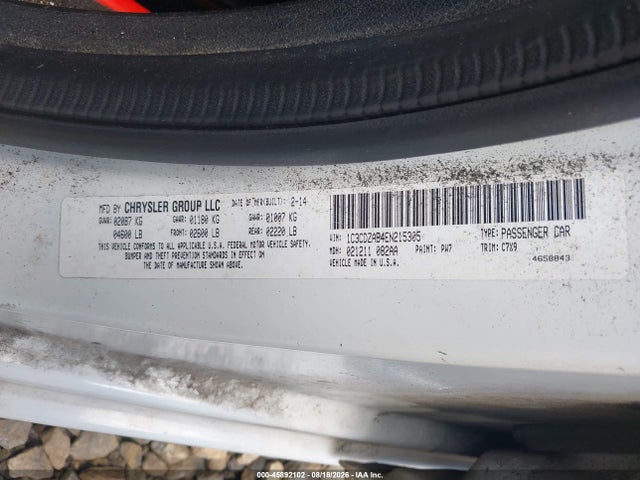 2014 Dodge Avenger Se მანქანა იყიდება აუქციონზე, vin: 1C3CDZAB4EN215305, აუქციონის ნომერი: 45892102