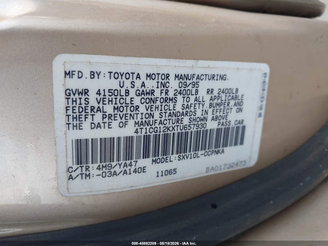 Продажа на аукционе авто 1996 Toyota Camry Dx/le, vin: 4T1CG12KXTU657930, номер лота: 45892209