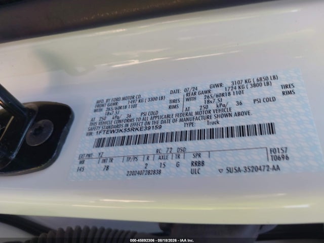 1FTEW3K55RKE39159 Ford F-150 Xlt