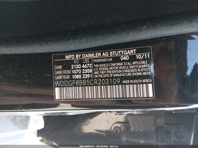 Auction sale of the 2012 Mercedes-benz C 300 Luxury 4matic/sport 4matic, vin: WDDGF8BB5CR203109, lot number: 45892414