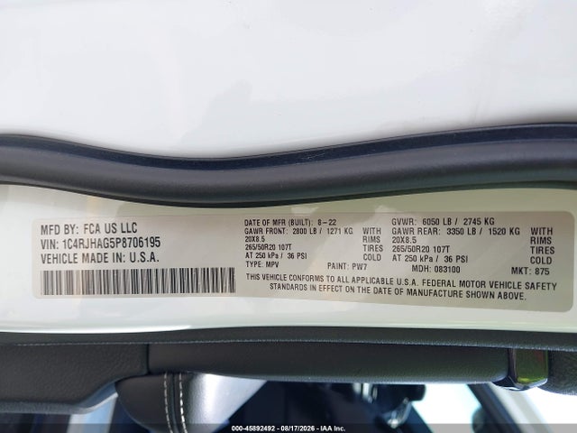 Продаж на аукціоні авто 2023 Jeep Grand Cherokee Altitude 4x4, vin: 1C4RJHAG5P8706195, номер лоту: 45892492