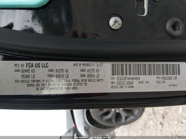 Продаж на аукціоні авто 2017 Dodge Challenger R/t, vin: 2C3CDZBT0HH604849, номер лоту: 45892537
