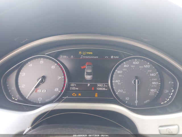 2014 Audi S8 4.0t მანქანა იყიდება აუქციონზე, vin: WAUD2AFD3EN010928, აუქციონის ნომერი: 45892629
