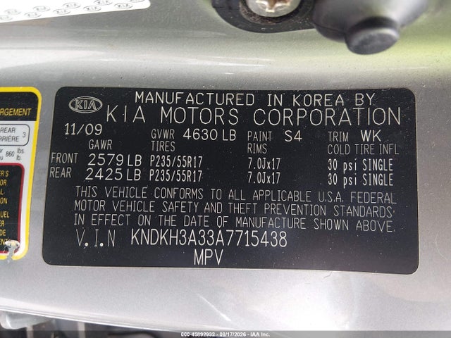 Продаж на аукціоні авто 2010 Kia Sportage Ex V6, vin: KNDKH3A33A7715438, номер лоту: 45892932