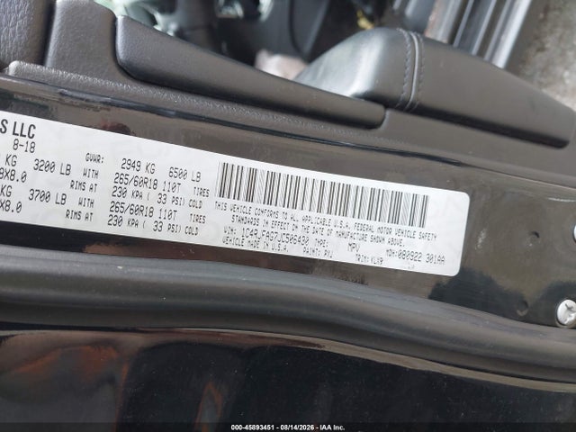 2018 Jeep Grand Cherokee Laredo E 4x4 მანქანა იყიდება აუქციონზე, vin: 1C4RJFAG7JC506430, აუქციონის ნომერი: 45893451