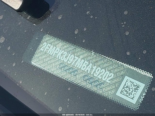 45893492 :رقم المزاد ، 2FMPK3J97MBA19202 vin ، 2021 Ford Edge Sel مزاد بيع