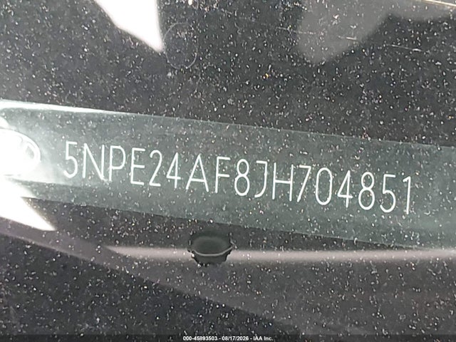 45893503 :رقم المزاد ، 5NPE24AF8JH704851 vin ، 2018 Hyundai Sonata Se مزاد بيع