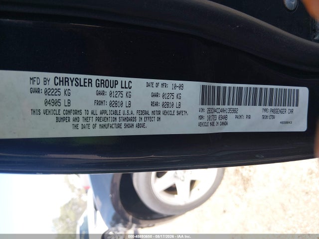 45893650 :رقم المزاد ، 2B3CA4CD4AH135982 vin ، 2010 Dodge Charger مزاد بيع