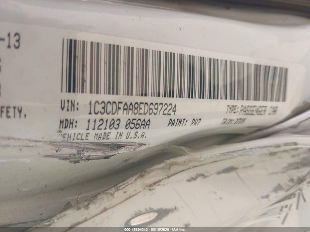 Aukcja sprzedaży 2014 Dodge Dart Se, vin: 1C3CDFAA8ED697224, numer aukcji: 45894042