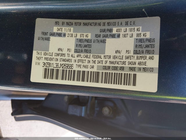 3MZBN1L38JM269686 Mazda Mazda3 Touring