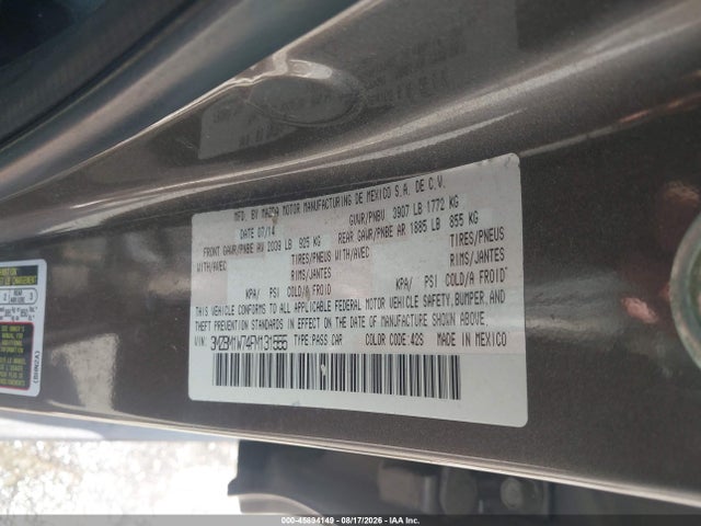 45894149 :رقم المزاد ، 3MZBM1W74FM131555 vin ، 2015 Mazda Mazda3 I Grand Touring مزاد بيع