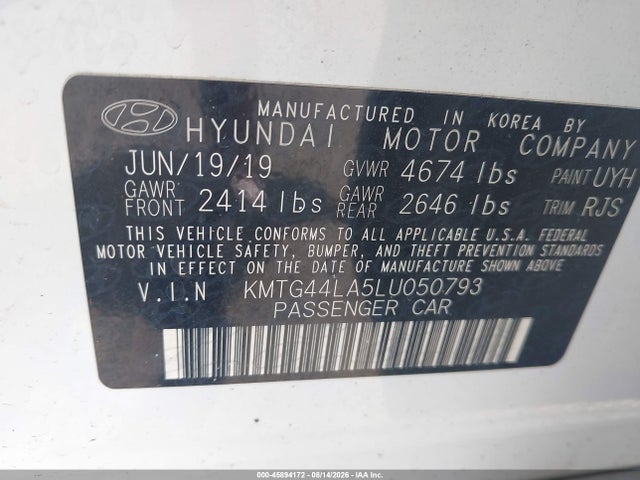 Продажа на аукционе авто 2020 Genesis G70 2.0t Rwd, vin: KMTG44LA5LU050793, номер лота: 45894172