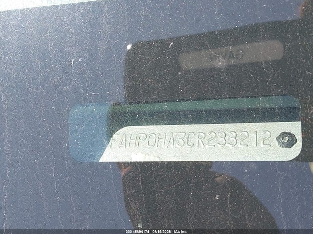 45894174 :رقم المزاد ، 3FAHP0HA8CR233212 vin ، 2012 Ford Fusion Se مزاد بيع