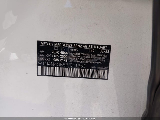2023 Mercedes-benz Gla 250 მანქანა იყიდება აუქციონზე, vin: W1N4N4GB5PJ511363, აუქციონის ნომერი: 45894295