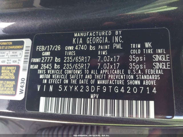 KIA Sportage Lx 2026 5XYK23DF9TG420714 Image 9
