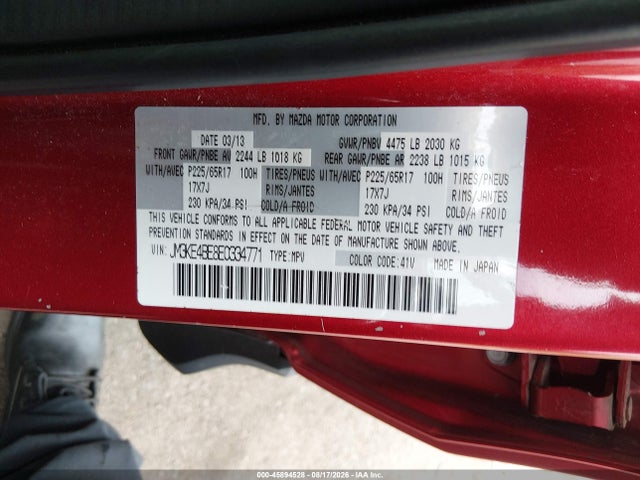 Aukcja sprzedaży 2014 Mazda Cx-5 Sport, vin: JM3KE4BE8E0334771, numer aukcji: 45894528