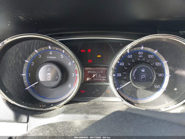 2013 Hyundai Sonata Limited მანქანა იყიდება აუქციონზე, vin: 5NPEC4AC4DH653839, აუქციონის ნომერი: 45894822