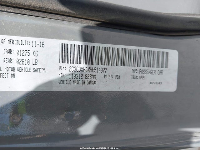 Dodge Charger Sxt Rwd 2017 2C3CDXHGXHH514977 Image 9
