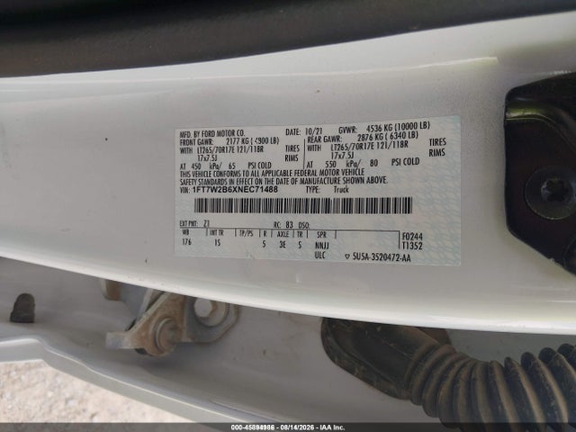 Ford F-250 Xl 2022 1FT7W2B6XNEC71488 Image 9