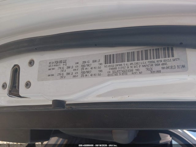 RAM 1500 Tradesman 2016 3C6JR7DTXGG310340 Image 9