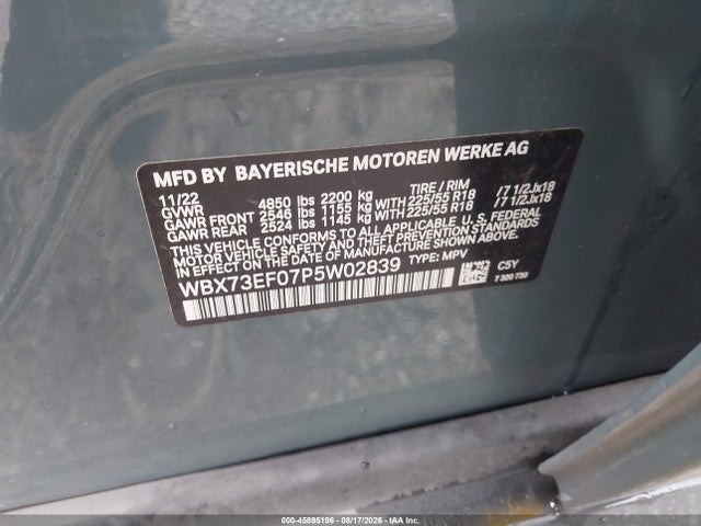 Aukcja sprzedaży 2023 Bmw X1 Xdrive28i, vin: WBX73EF07P5W02839, numer aukcji: 45895196