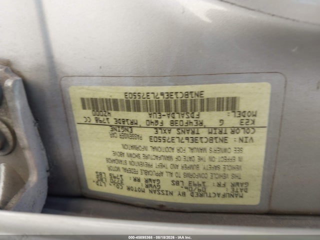 Продажа на аукционе авто 2007 Nissan Versa 1.8s, vin: 3N1BC13E67L375503, номер лота: 45895368