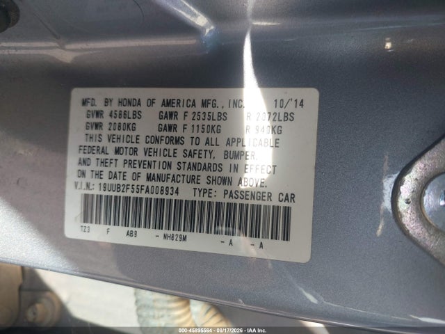Продаж на аукціоні авто 2015 Acura Tlx V6 Tech, vin: 19UUB2F55FA008934, номер лоту: 45895564