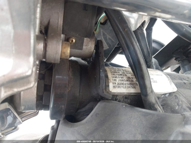 2004 Kawasaki Vn750 მანქანა იყიდება აუქციონზე, vin: JKAVNDA184B552176, აუქციონის ნომერი: 45895749
