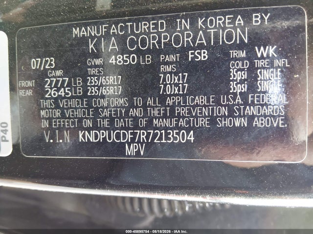 KIA Sportage Lx 2024 KNDPUCDF7R7213504 Image 9
