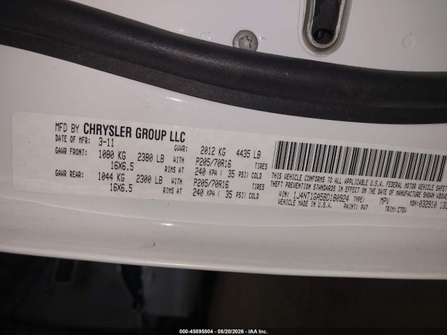 Aukcja sprzedaży 2011 Jeep Patriot Sport, vin: 1J4NT1GA5BD180924, numer aukcji: 45895804