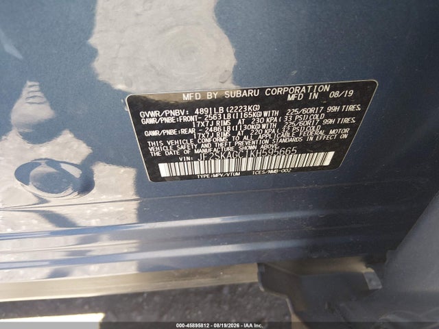 JF2SKAGC1KH595665 Subaru Forester Premium