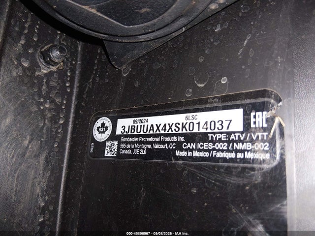 Aukcja sprzedaży 2025 Can-am Defender Max Limited Cab Hd10/lone Star Hd10, vin: 3JBUUAX4XSK014037, numer aukcji: 45896067