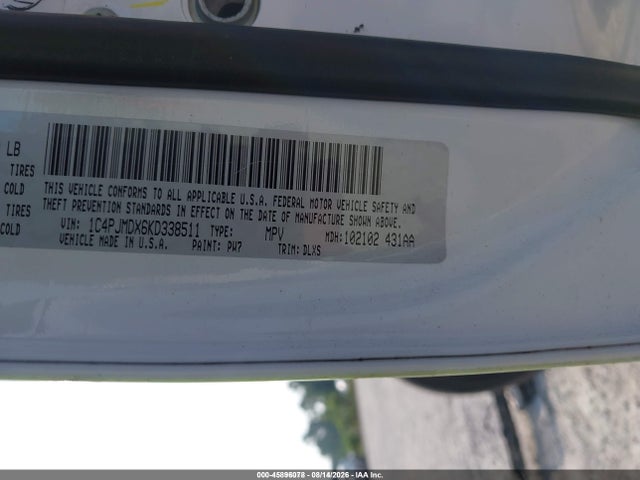 Продажа на аукционе авто 2019 Jeep Cherokee Limited 4x4, vin: 1C4PJMDX6KD338511, номер лота: 45896078