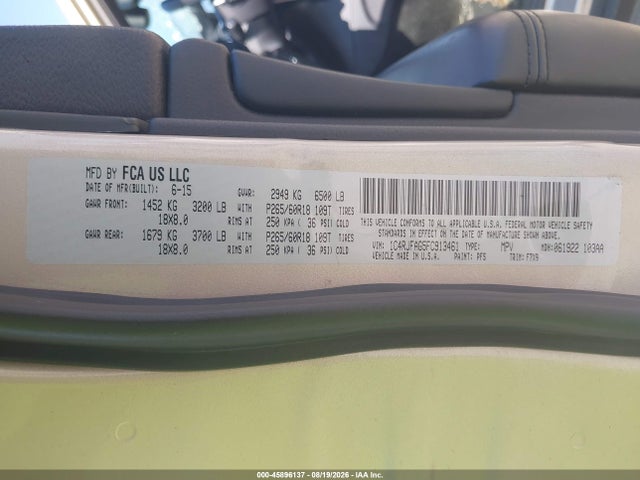 Продаж на аукціоні авто 2015 Jeep Grand Cherokee Laredo, vin: 1C4RJFAG5FC913461, номер лоту: 45896137