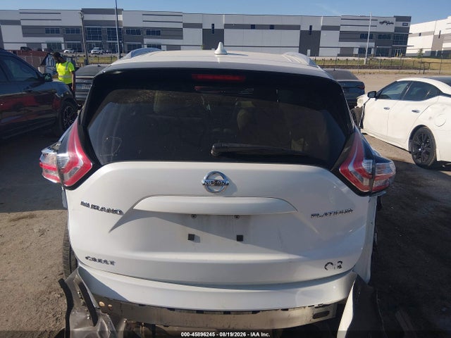 2016 Nissan Murano Platinum მანქანა იყიდება აუქციონზე, vin: 5N1AZ2MGXGN157606, აუქციონის ნომერი: 45896245