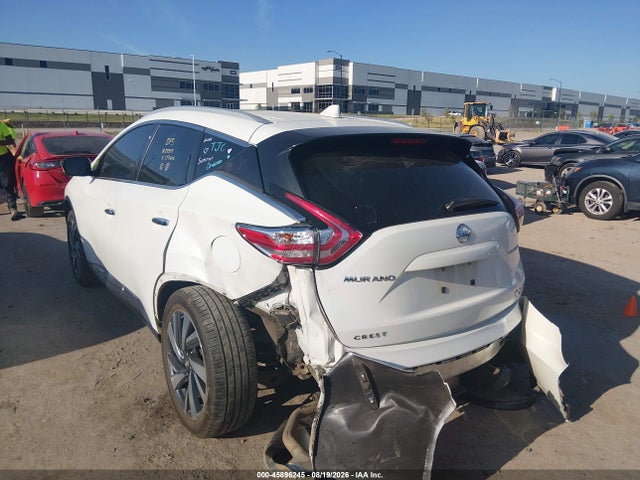 2016 Nissan Murano Platinum მანქანა იყიდება აუქციონზე, vin: 5N1AZ2MGXGN157606, აუქციონის ნომერი: 45896245