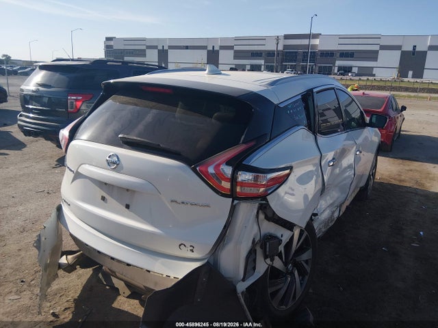 2016 Nissan Murano Platinum მანქანა იყიდება აუქციონზე, vin: 5N1AZ2MGXGN157606, აუქციონის ნომერი: 45896245