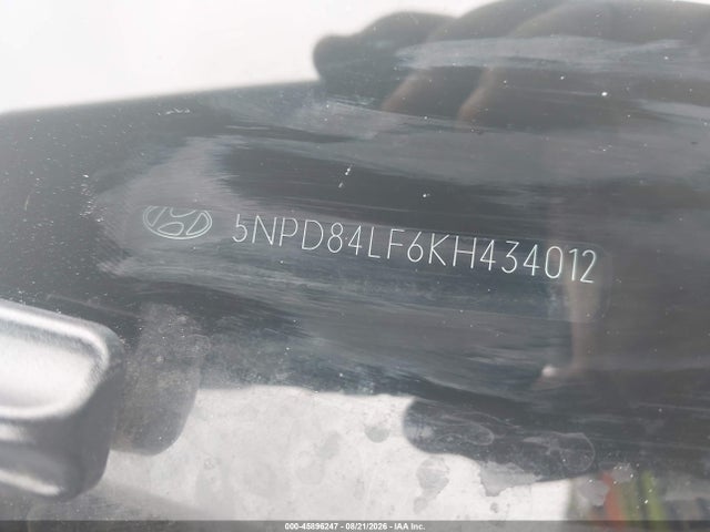 45896247 :رقم المزاد ، 5NPD84LF6KH434012 vin ، 2019 Hyundai Elantra Sel مزاد بيع