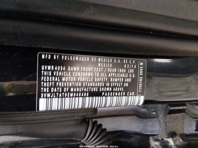 Продажа на аукционе авто 2014 Volkswagen Beetle 2.0l Tdi, vin: 3VWJL7AT5EM646486, номер лота: 45896360