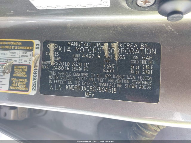 KIA Sportage Lx 2016 KNDPB3AC8G7804518 Image 9