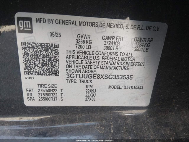 3GTUUGE8XSG353535 GMC Sierra 1500 4wd Short Box Denali