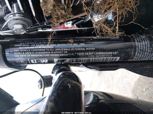 Продаж на аукціоні авто 2021 Harley-davidson Flhxs, vin: 1HD1KRP1XMB660010, номер лоту: 45896719