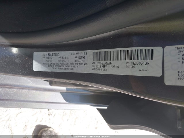 Aukcja sprzedaży 2016 Chrysler 200 Touring, vin: 1C3CCCFB9GN188047, numer aukcji: 45896751