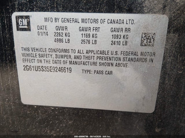 Продаж на аукціоні авто 2014 Cadillac Xts W20 Livery Package, vin: 2G61U5S35E9246619, номер лоту: 45896796
